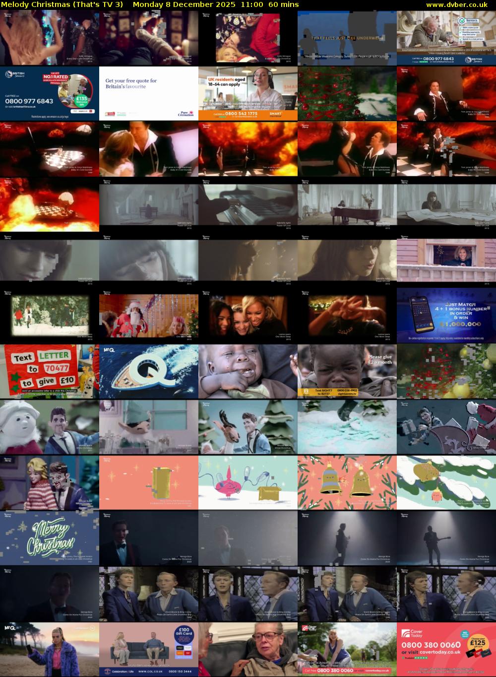 Melody Christmas (That's TV 3) Monday 8 December 2025 11:00 - 12:00