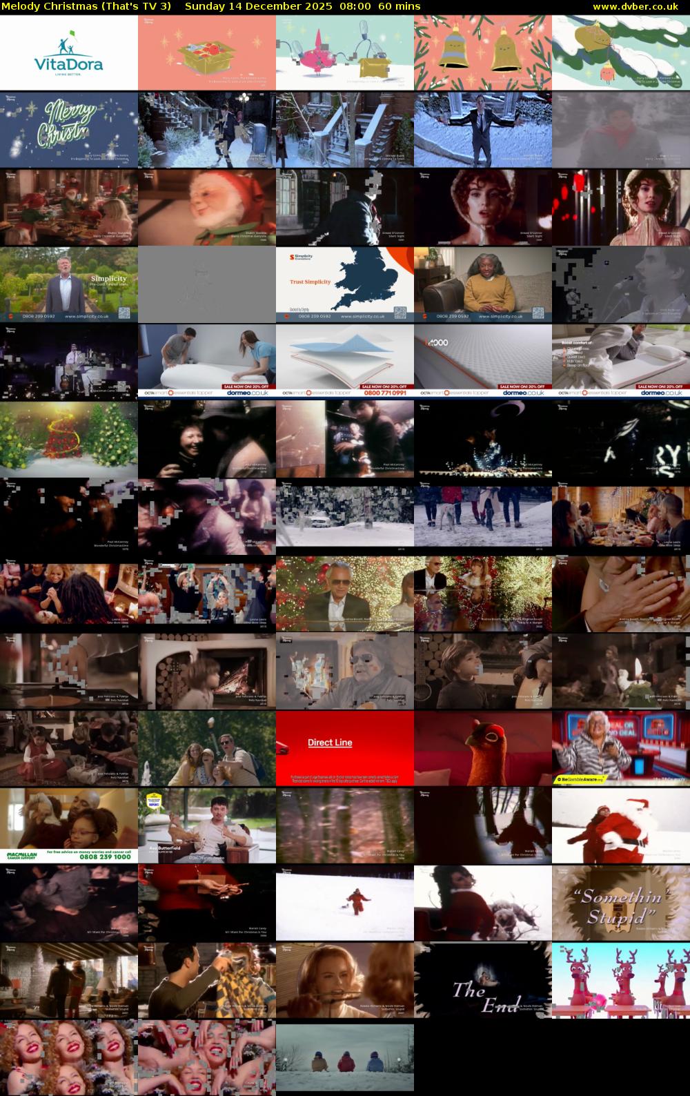 Melody Christmas (That's TV 3) Sunday 14 December 2025 08:00 - 09:00