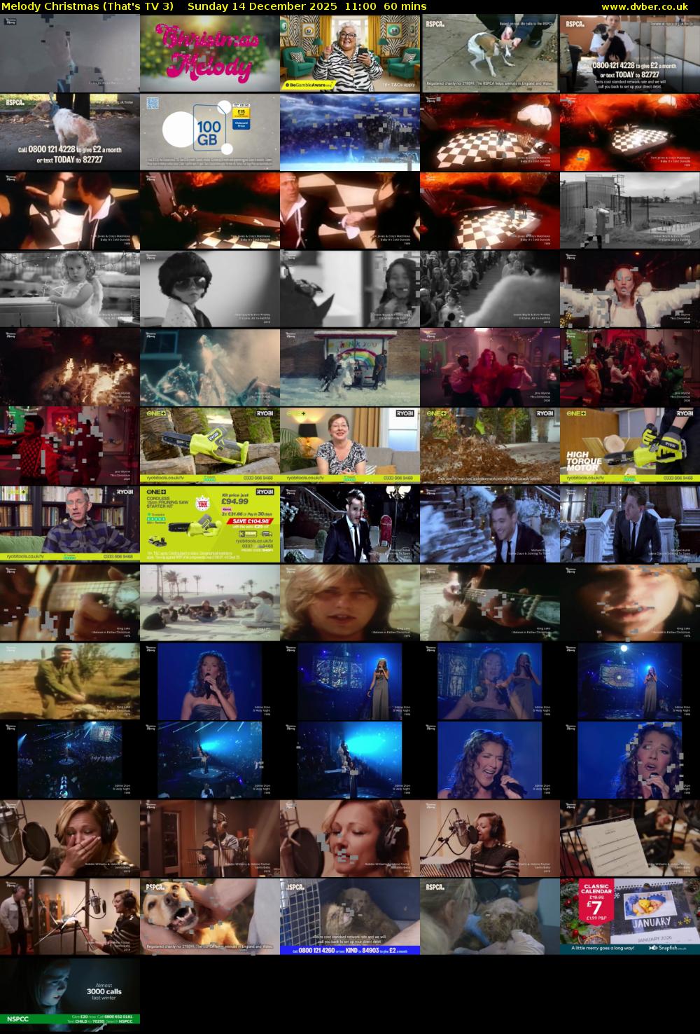 Melody Christmas (That's TV 3) Sunday 14 December 2025 11:00 - 12:00