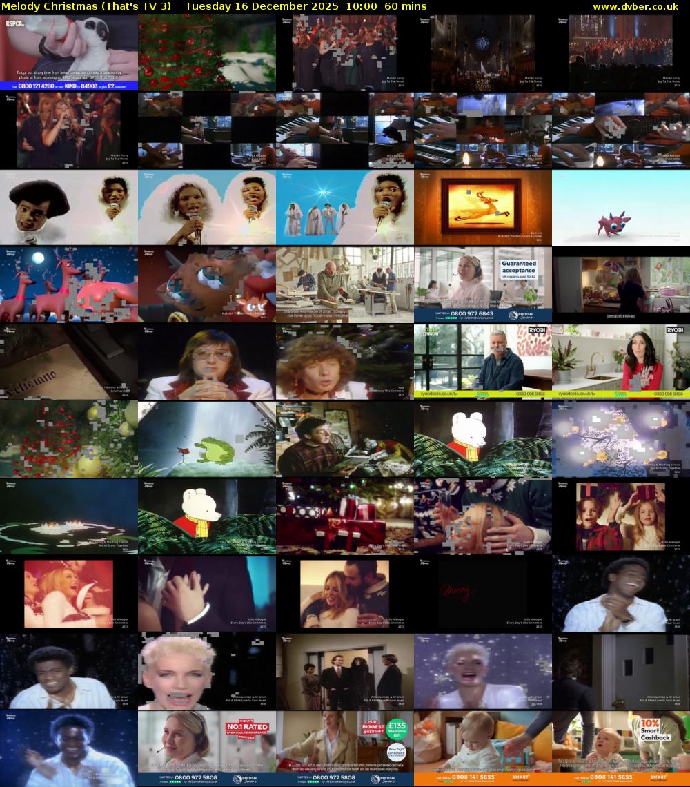 Melody Christmas (That's TV 3) Tuesday 16 December 2025 10:00 - 11:00