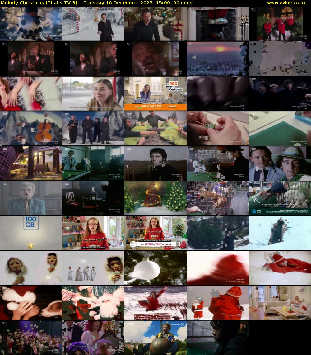 Melody Christmas (That's TV 3) Tuesday 16 December 2025 15:00 - 16:00