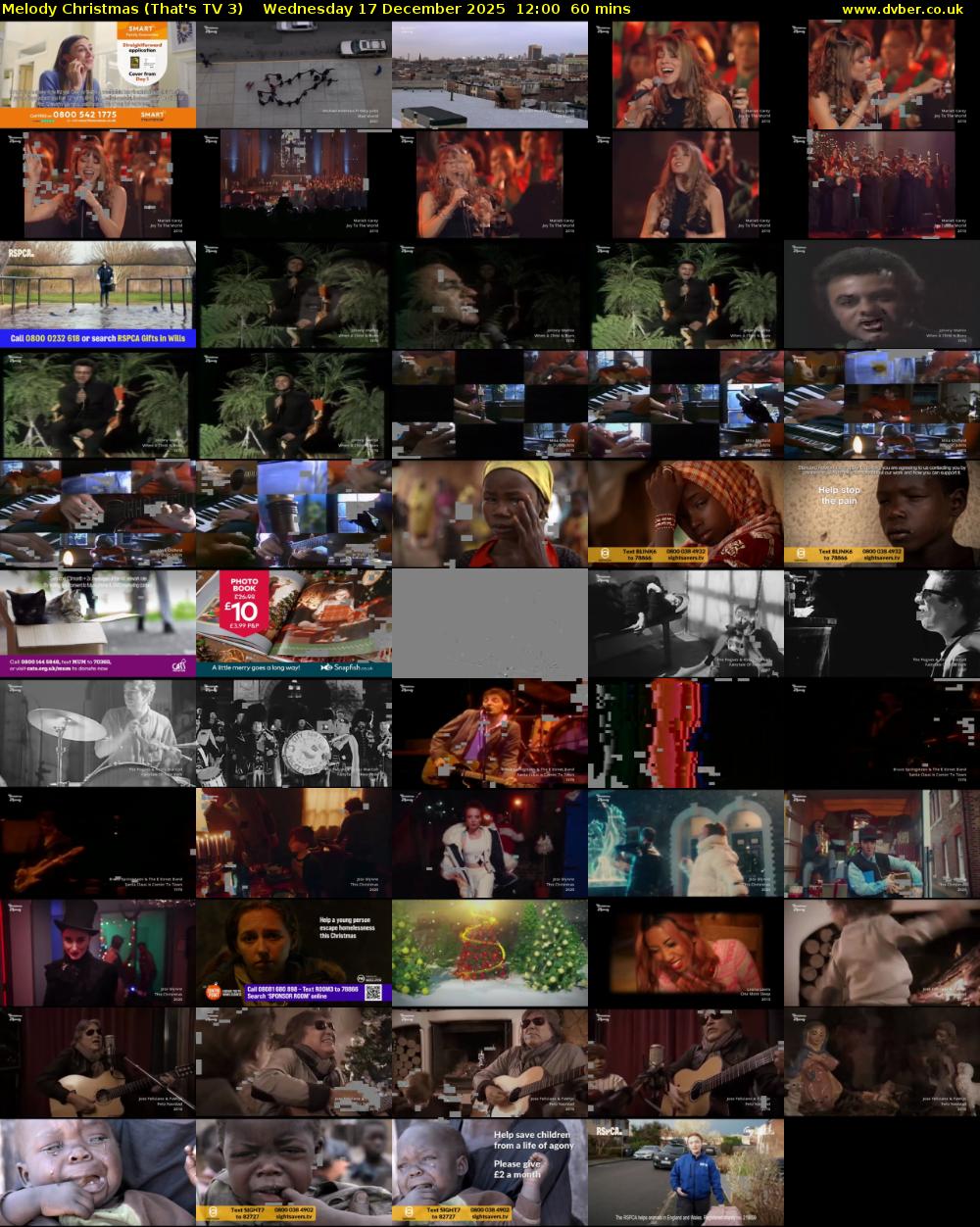 Melody Christmas (That's TV 3) Wednesday 17 December 2025 12:00 - 13:00