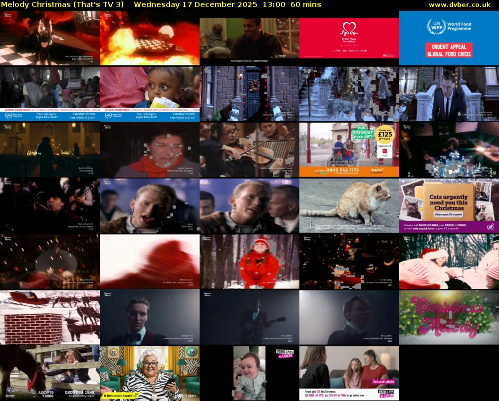 Melody Christmas (That's TV 3) Wednesday 17 December 2025 13:00 - 14:00