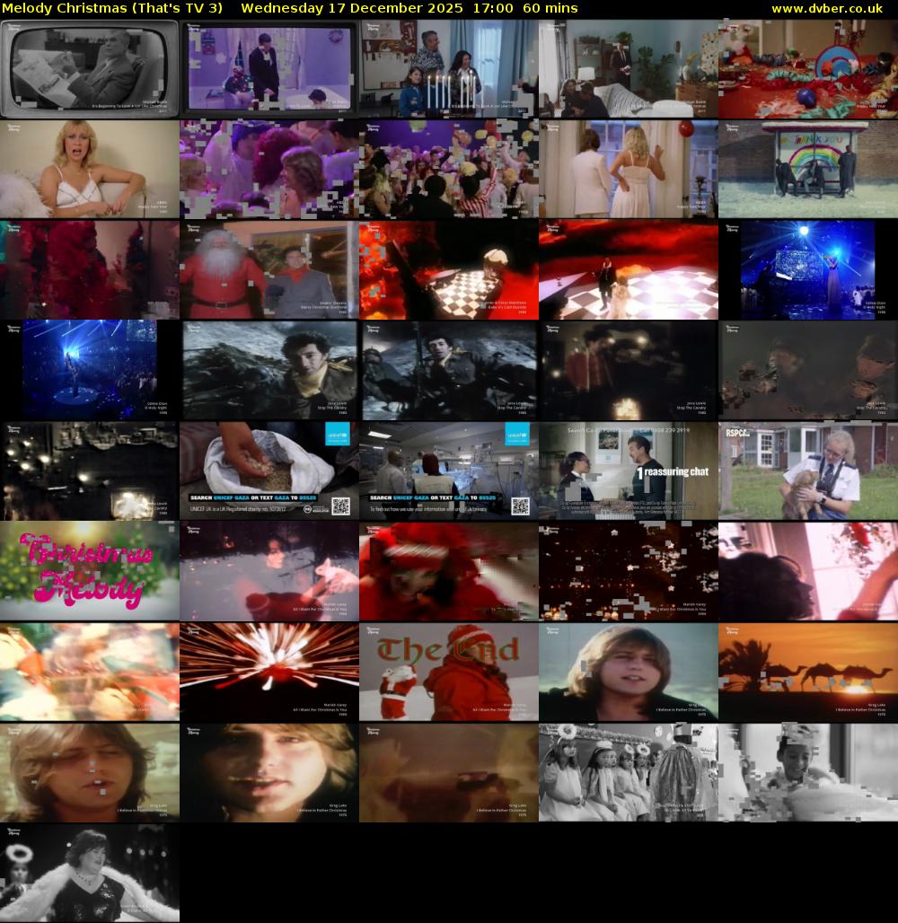 Melody Christmas (That's TV 3) Wednesday 17 December 2025 17:00 - 18:00