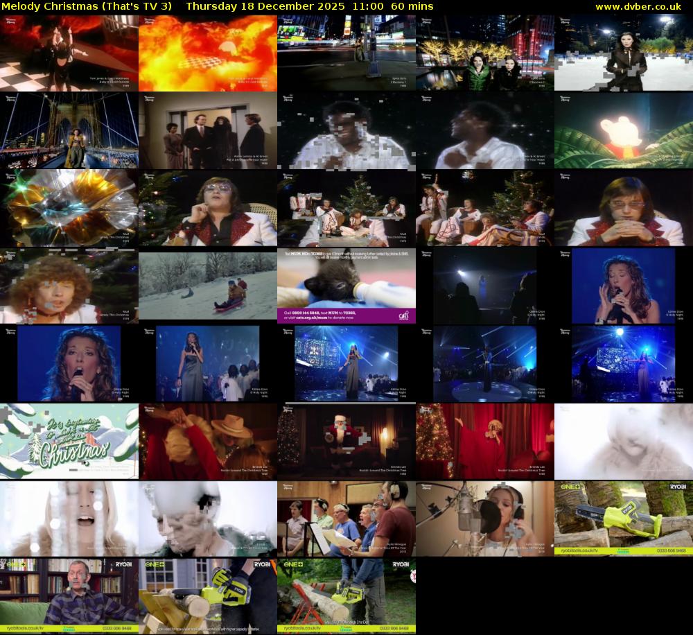 Melody Christmas (That's TV 3) Thursday 18 December 2025 11:00 - 12:00