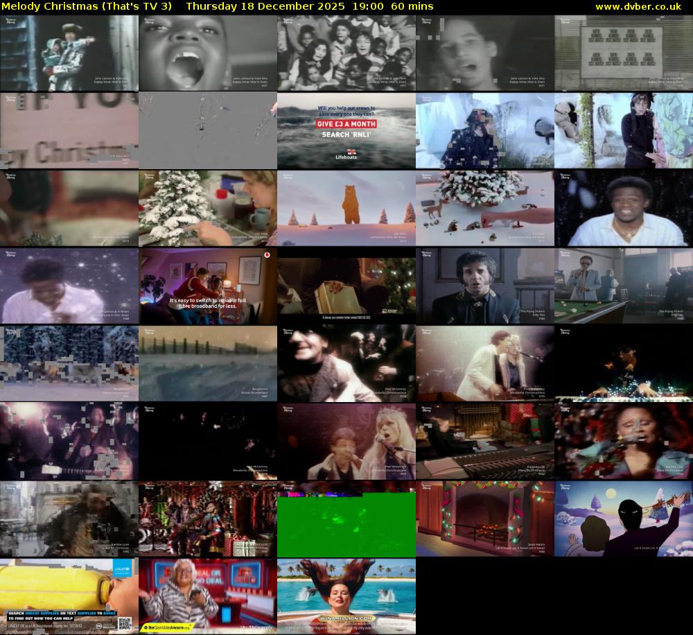 Melody Christmas (That's TV 3) Thursday 18 December 2025 19:00 - 20:00