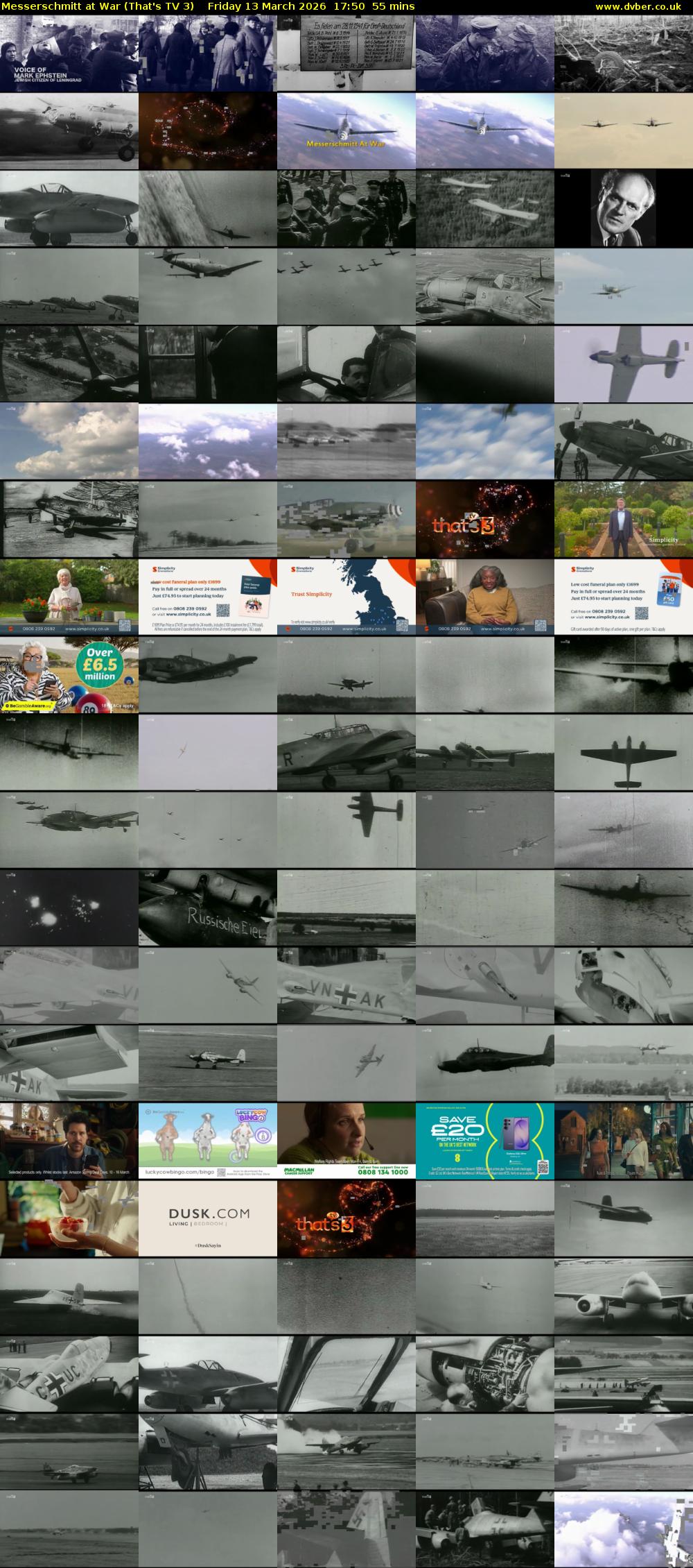Messerschmitt at War (That's TV 3) Friday 13 March 2026 17:50 - 18:45