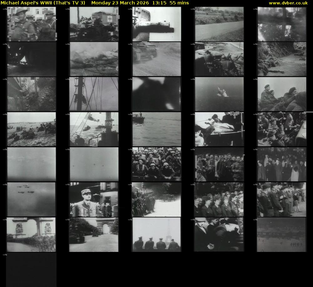 Michael Aspel's WWII (That's TV 3) Monday 23 March 2026 13:15 - 14:10