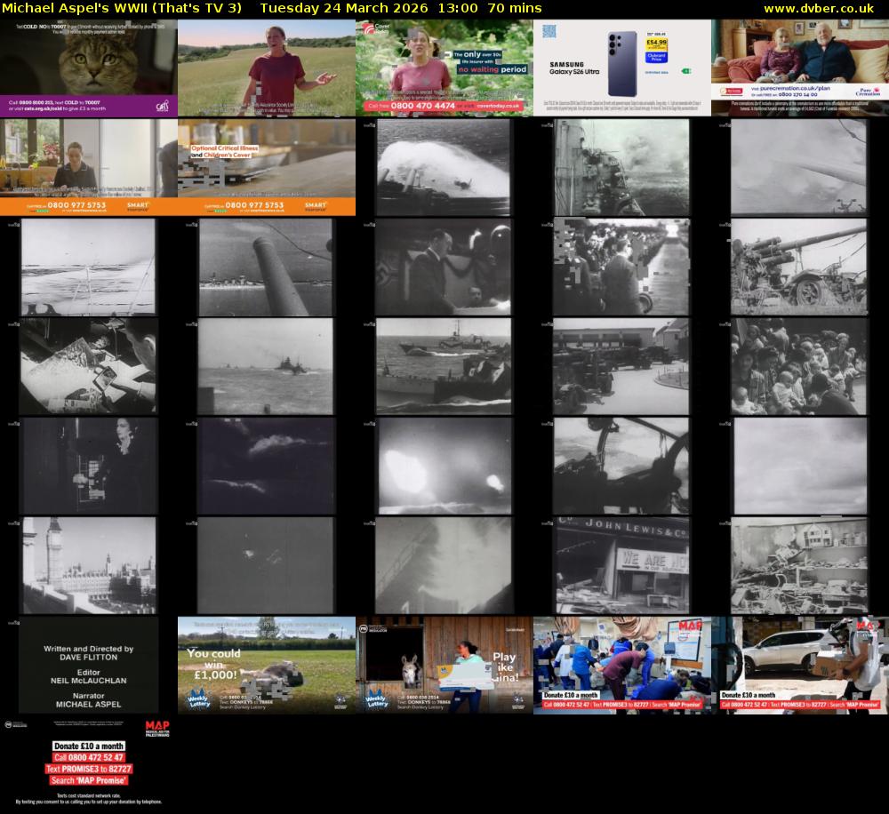 Michael Aspel's WWII (That's TV 3) Tuesday 24 March 2026 13:00 - 14:10