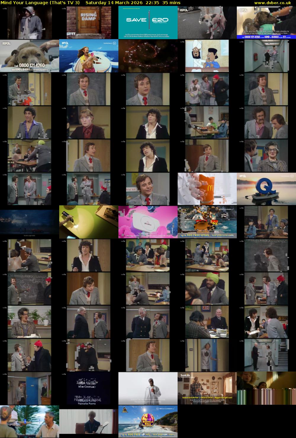 Mind Your Language (That's TV 3) Saturday 14 March 2026 22:35 - 23:10