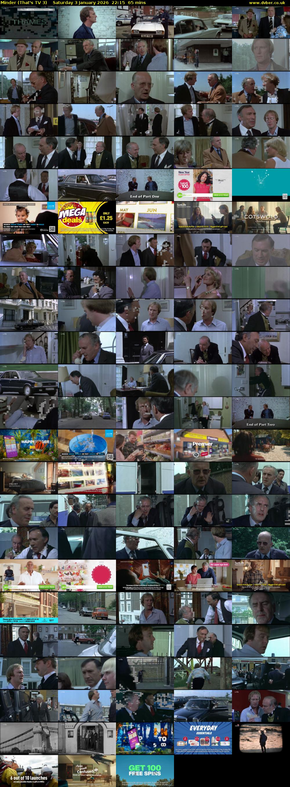 Minder (That's TV 3) Saturday 3 January 2026 22:15 - 23:20