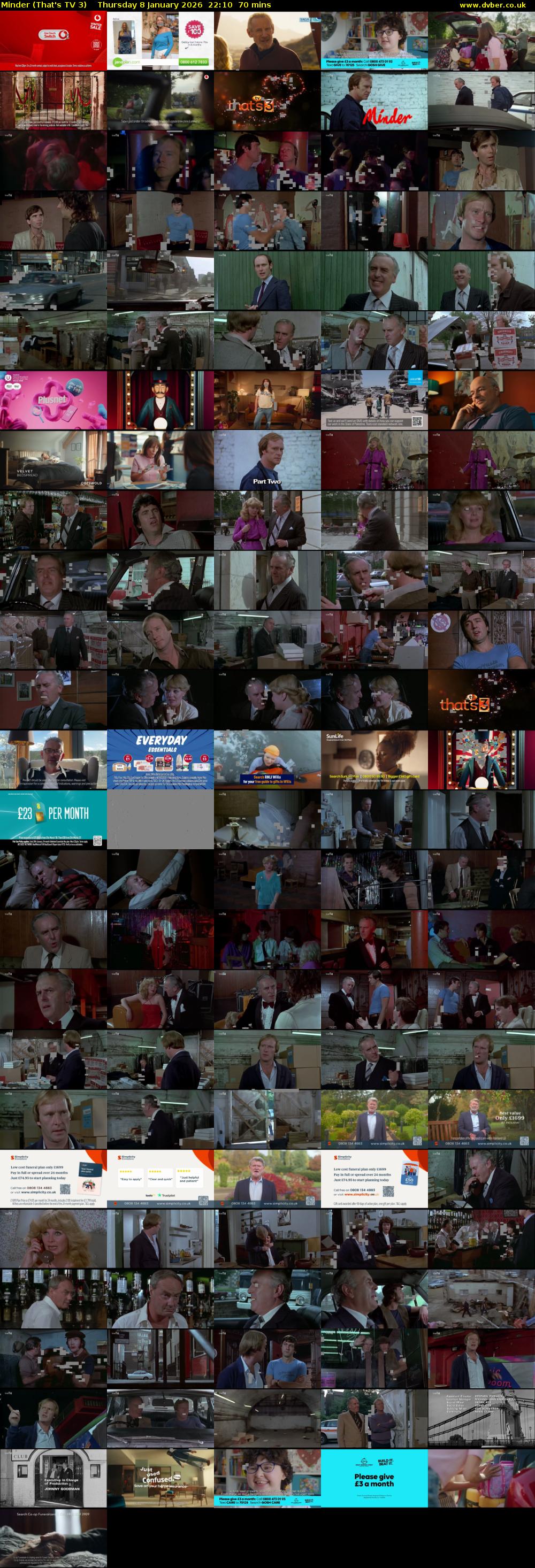 Minder (That's TV 3) Thursday 8 January 2026 22:10 - 23:20