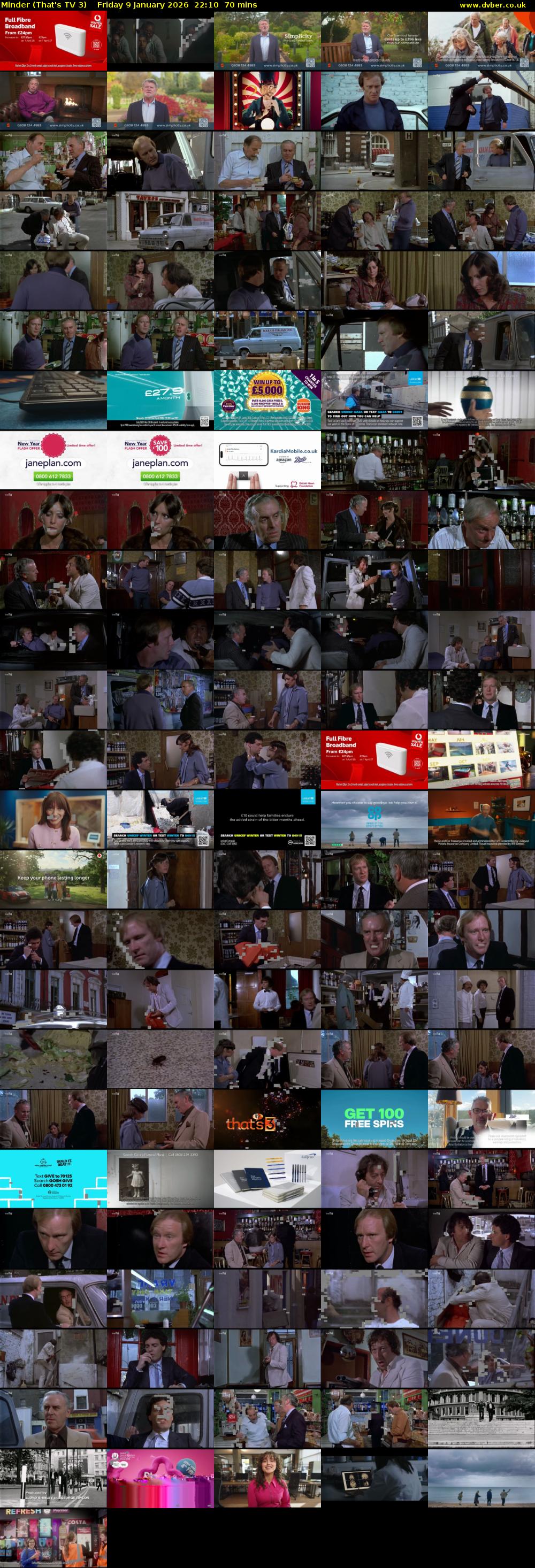 Minder (That's TV 3) Friday 9 January 2026 22:10 - 23:20