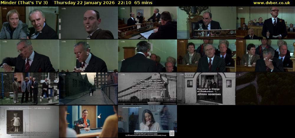 Minder (That's TV 3) Thursday 22 January 2026 22:10 - 23:15