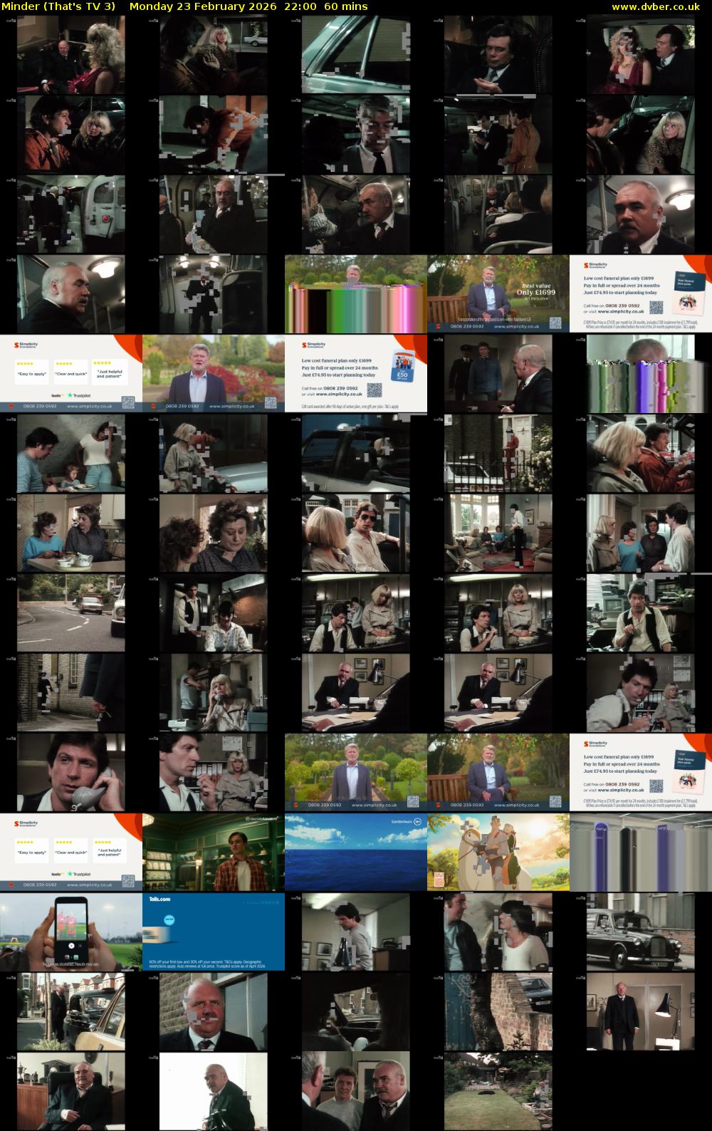 Minder (That's TV 3) Monday 23 February 2026 22:00 - 23:00