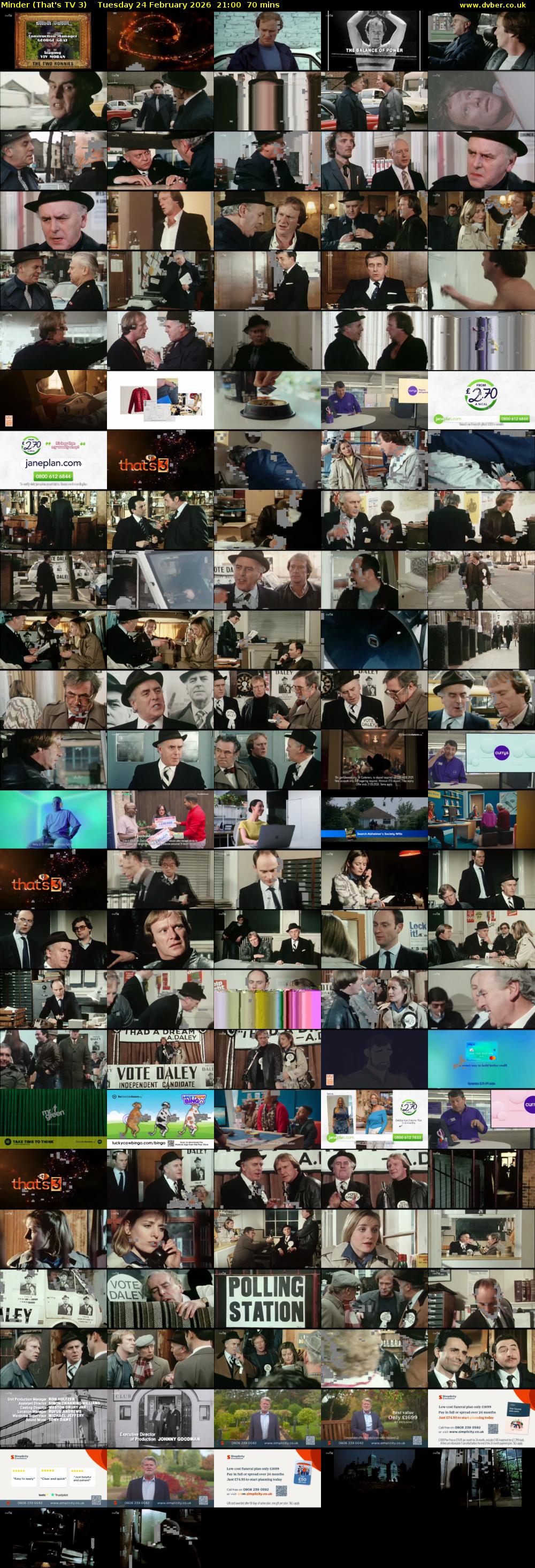 Minder (That's TV 3) Tuesday 24 February 2026 21:00 - 22:10