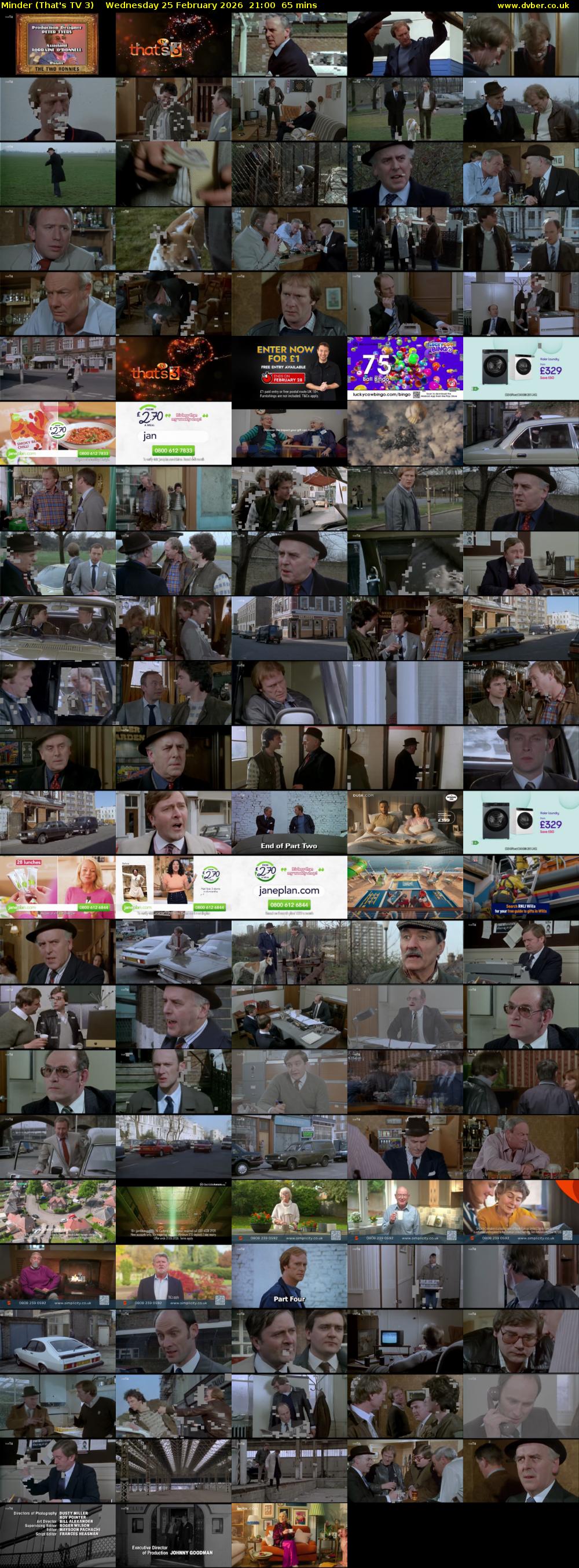 Minder (That's TV 3) Wednesday 25 February 2026 21:00 - 22:05
