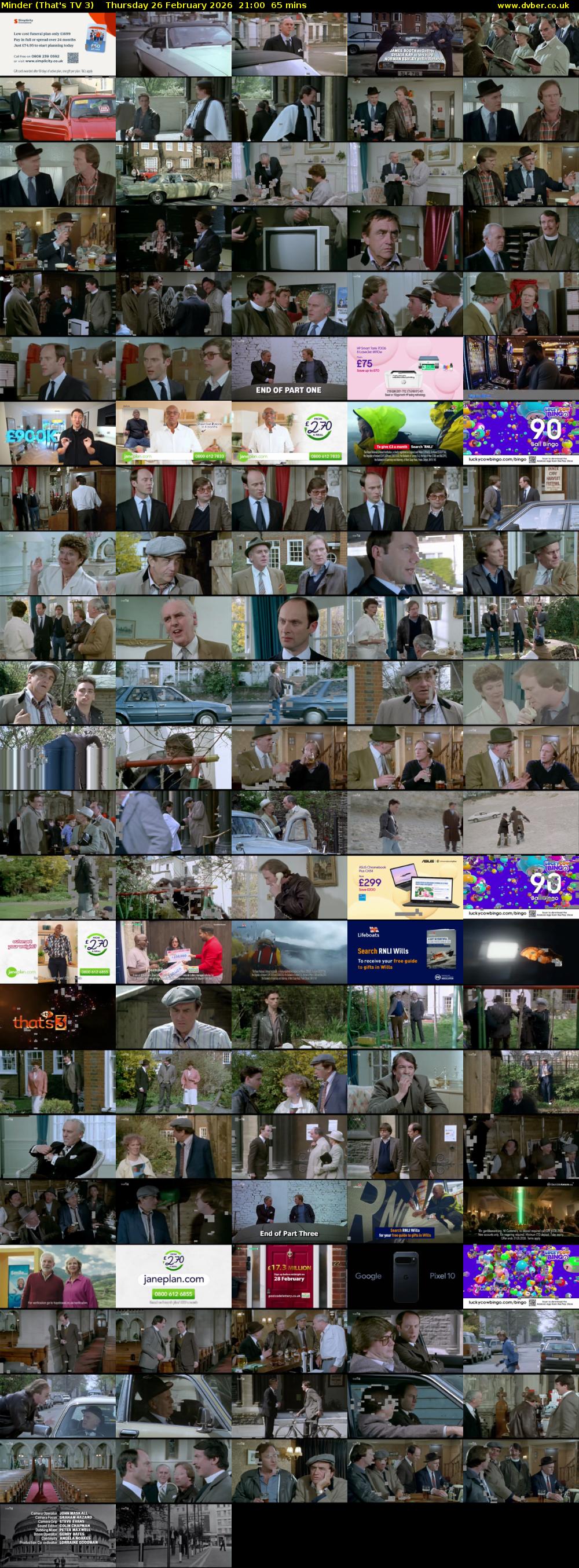 Minder (That's TV 3) Thursday 26 February 2026 21:00 - 22:05