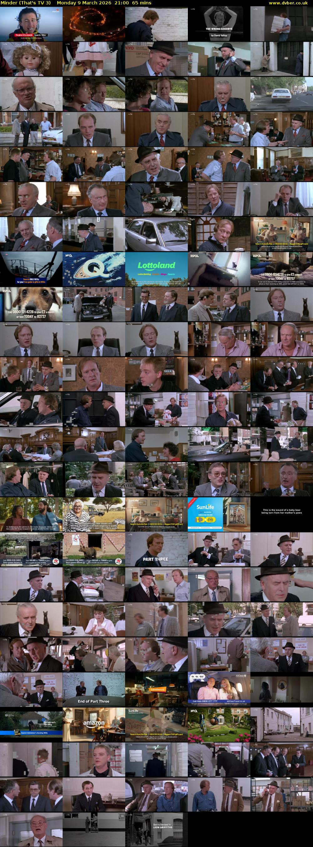 Minder (That's TV 3) Monday 9 March 2026 21:00 - 22:05