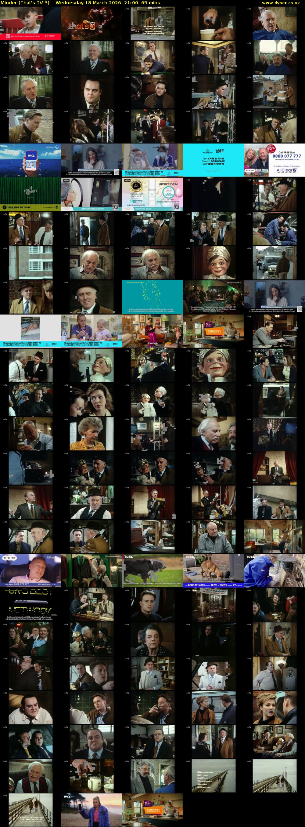 Minder (That's TV 3) Wednesday 18 March 2026 21:00 - 22:05