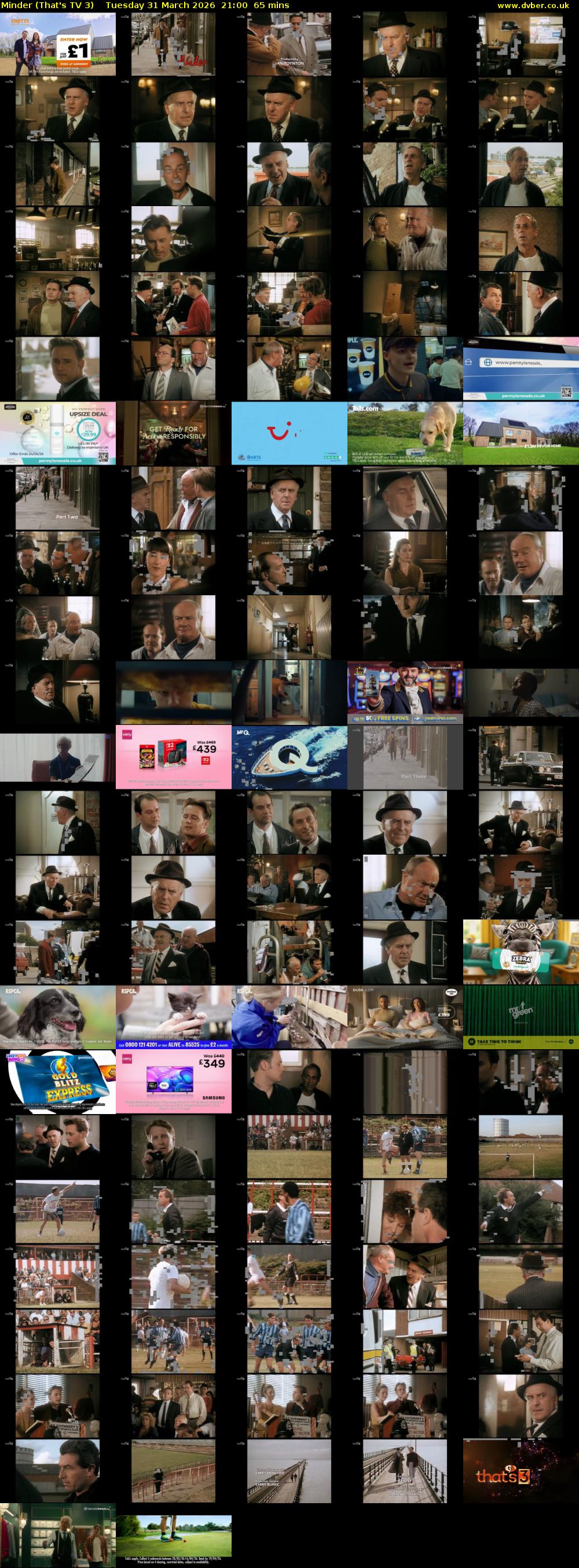 Minder (That's TV 3) Tuesday 31 March 2026 21:00 - 22:05