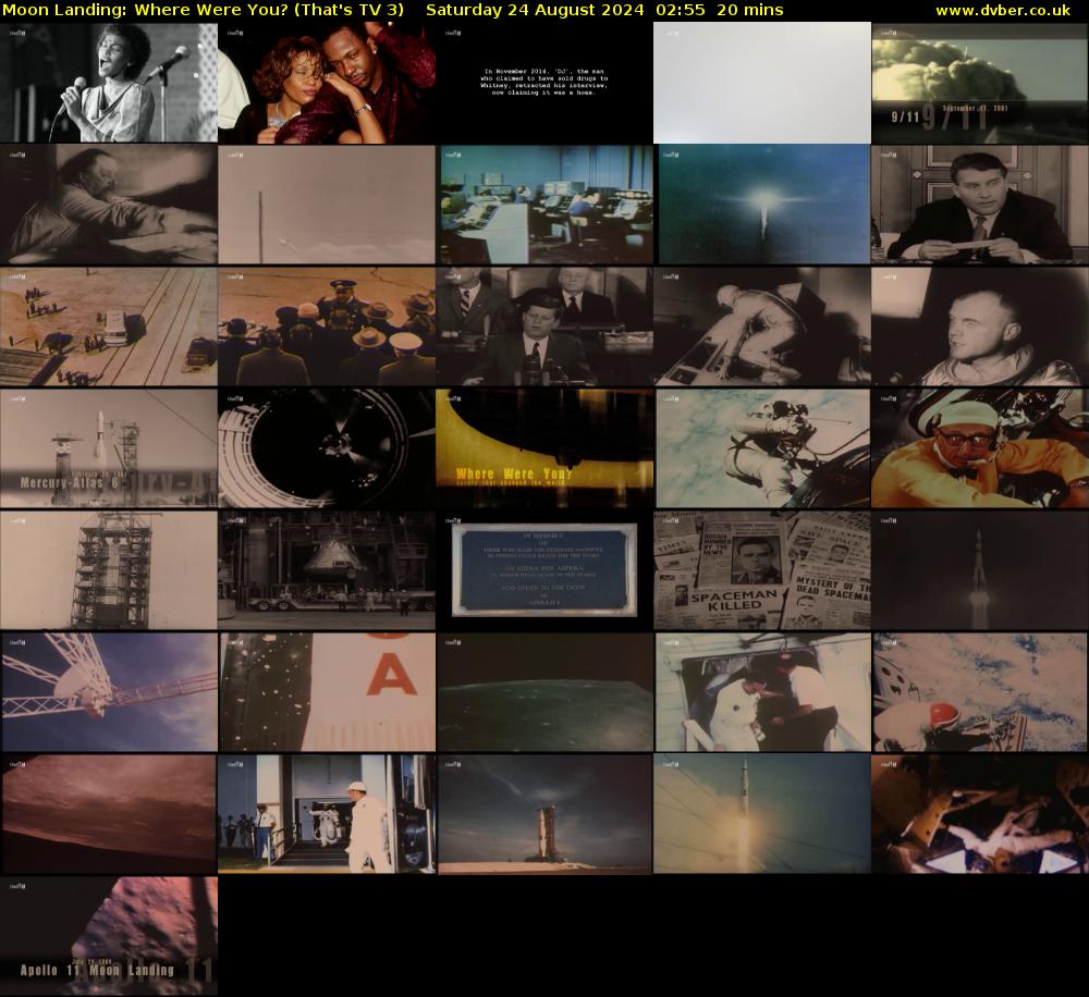 Moon Landing: Where Were You? (That's TV 3) Saturday 24 August 2024 02:55 - 03:15