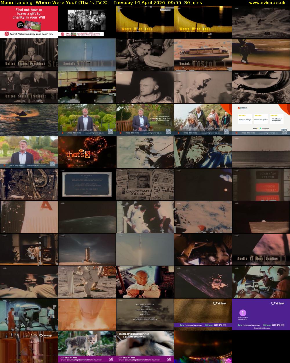 Moon Landing: Where Were You? (That's TV 3) Tuesday 14 April 2026 09:55 - 10:25