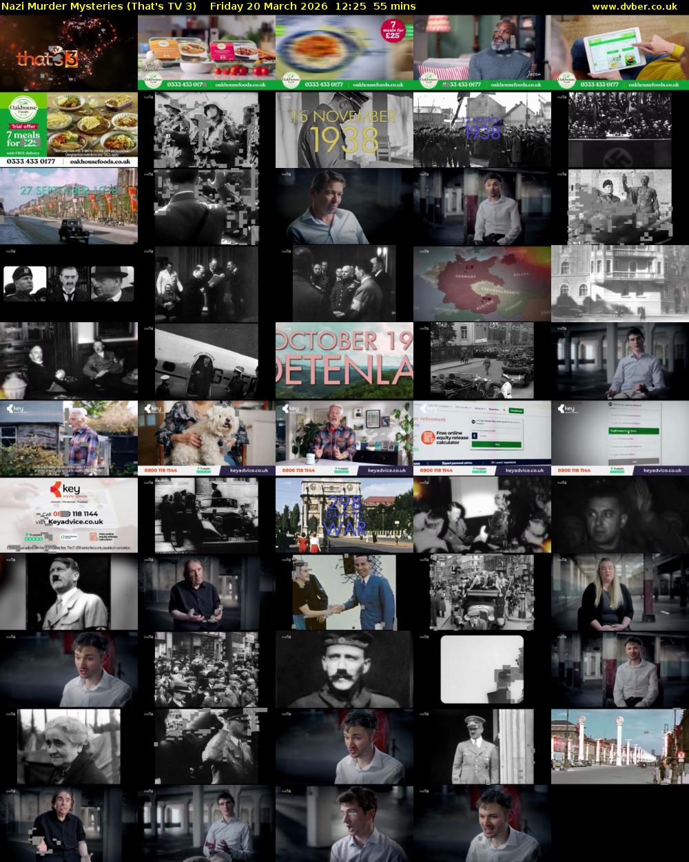 Nazi Murder Mysteries (That's TV 3) Friday 20 March 2026 12:25 - 13:20