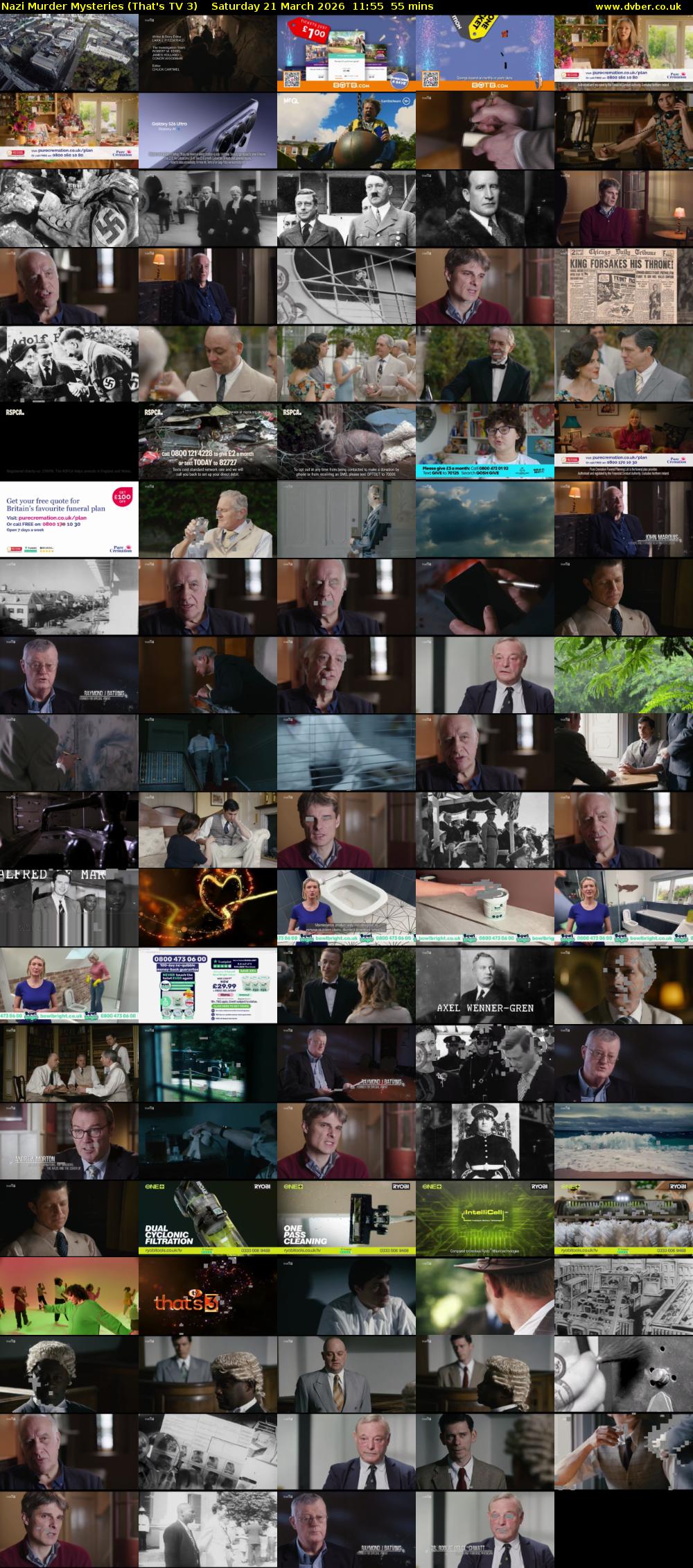 Nazi Murder Mysteries (That's TV 3) Saturday 21 March 2026 11:55 - 12:50