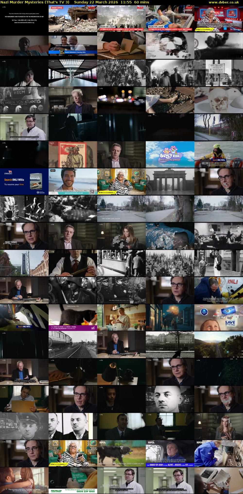 Nazi Murder Mysteries (That's TV 3) Sunday 22 March 2026 11:55 - 12:55