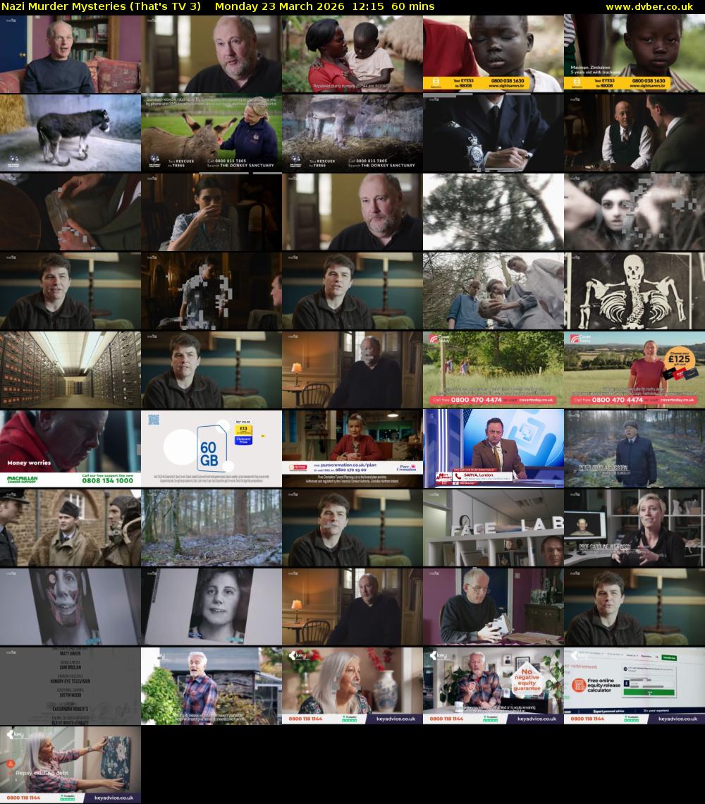 Nazi Murder Mysteries (That's TV 3) Monday 23 March 2026 12:15 - 13:15