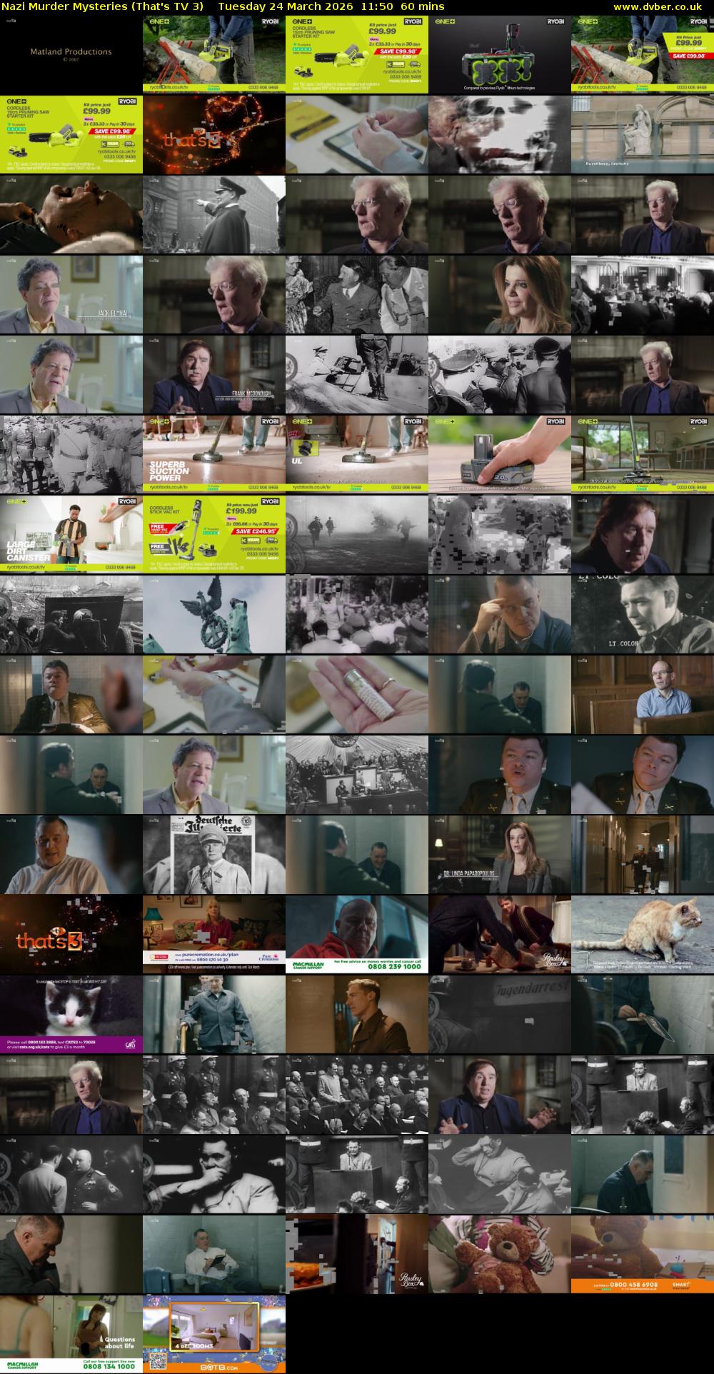 Nazi Murder Mysteries (That's TV 3) Tuesday 24 March 2026 11:50 - 12:50