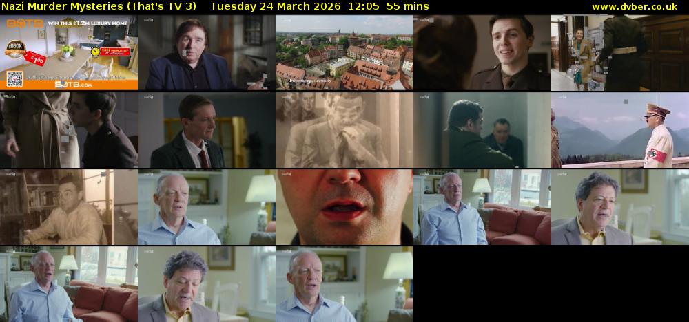 Nazi Murder Mysteries (That's TV 3) Tuesday 24 March 2026 12:05 - 13:00