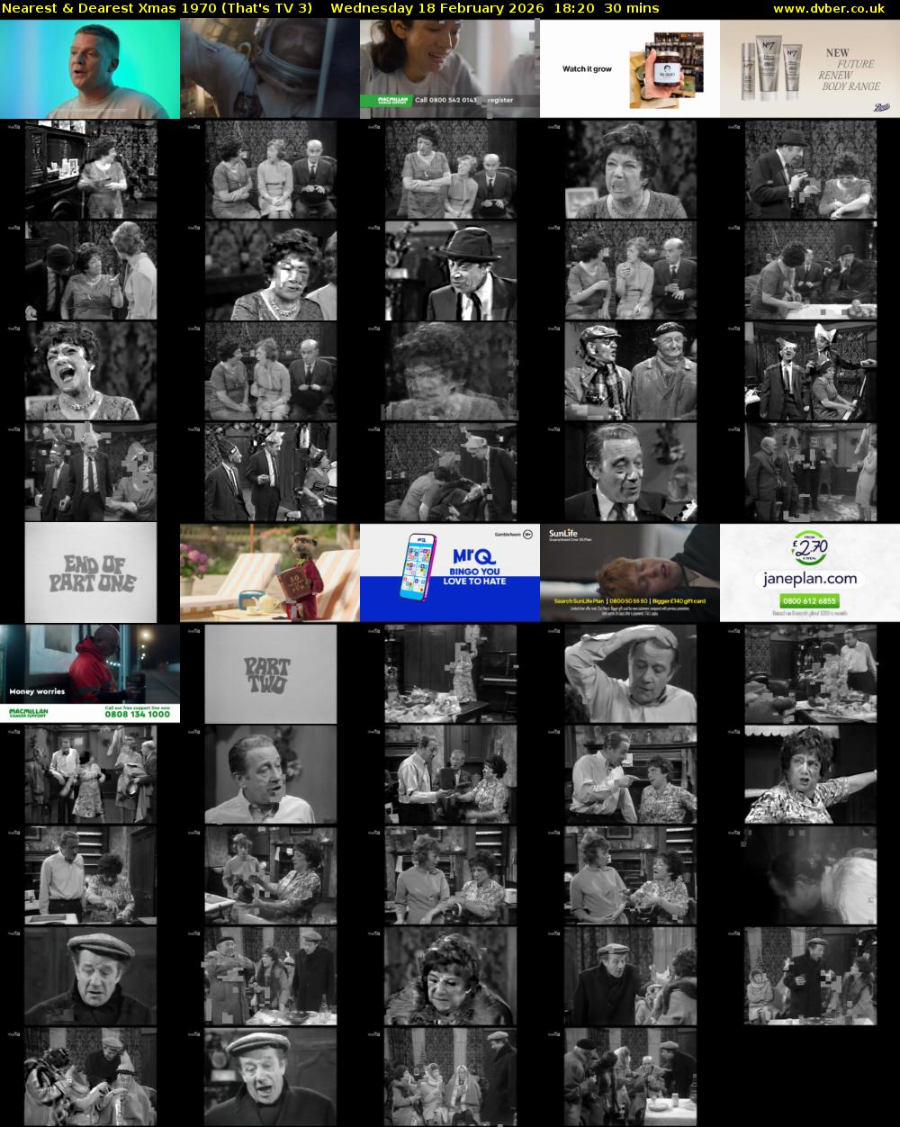 Nearest & Dearest Xmas 1970 (That's TV 3) Wednesday 18 February 2026 18:20 - 18:50