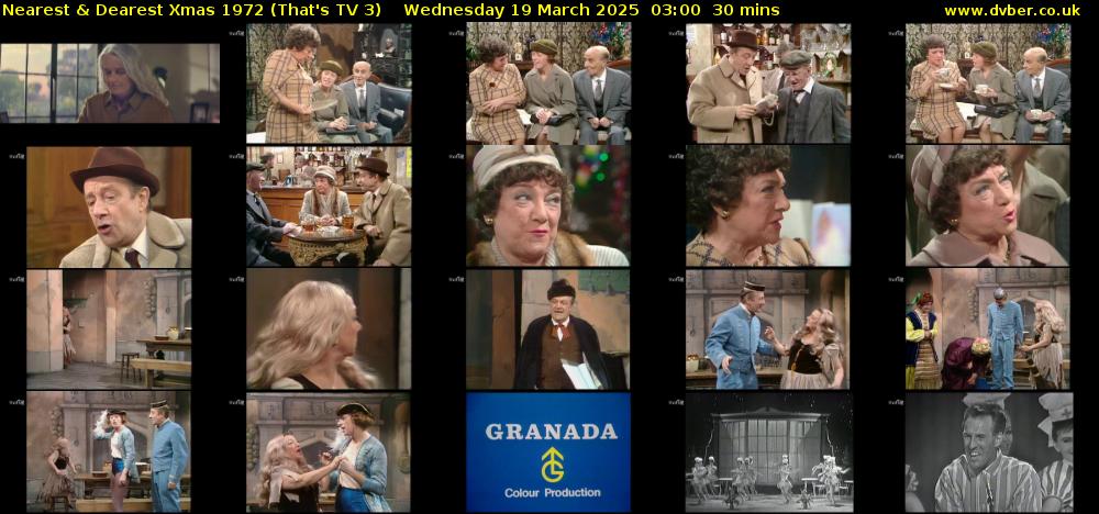 Nearest & Dearest Xmas 1972 (That's TV 3) Wednesday 19 March 2025 03:00 - 03:30