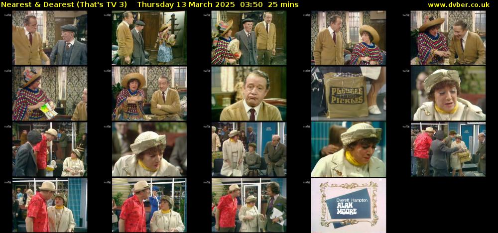 Nearest & Dearest (That's TV 3) Thursday 13 March 2025 03:50 - 04:15