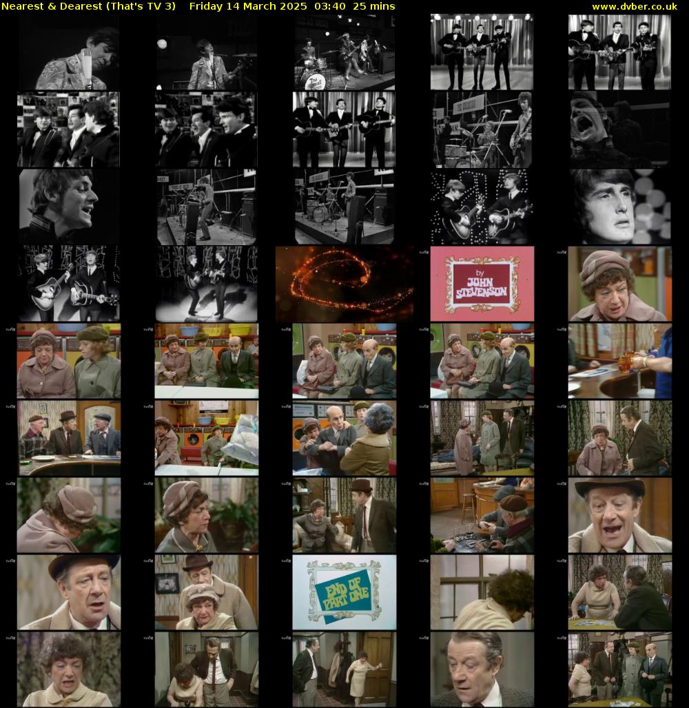 Nearest & Dearest (That's TV 3) Friday 14 March 2025 03:40 - 04:05
