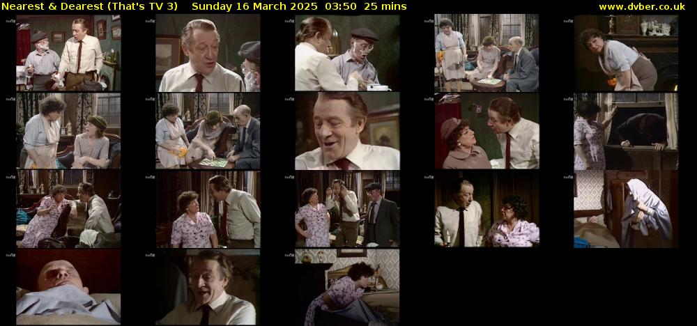 Nearest & Dearest (That's TV 3) Sunday 16 March 2025 03:50 - 04:15