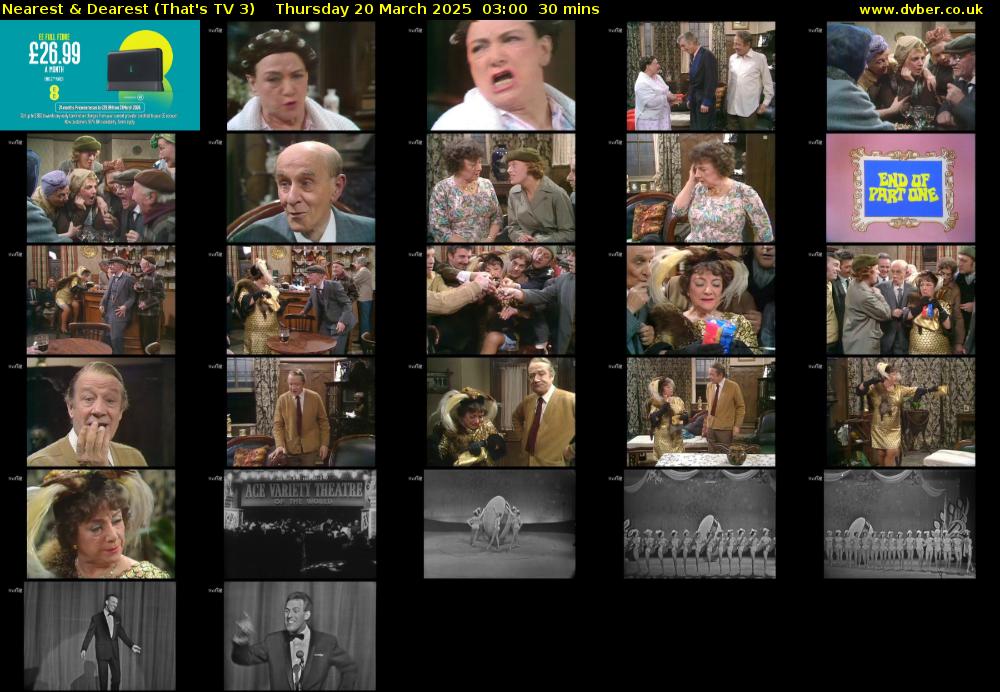 Nearest & Dearest (That's TV 3) Thursday 20 March 2025 03:00 - 03:30