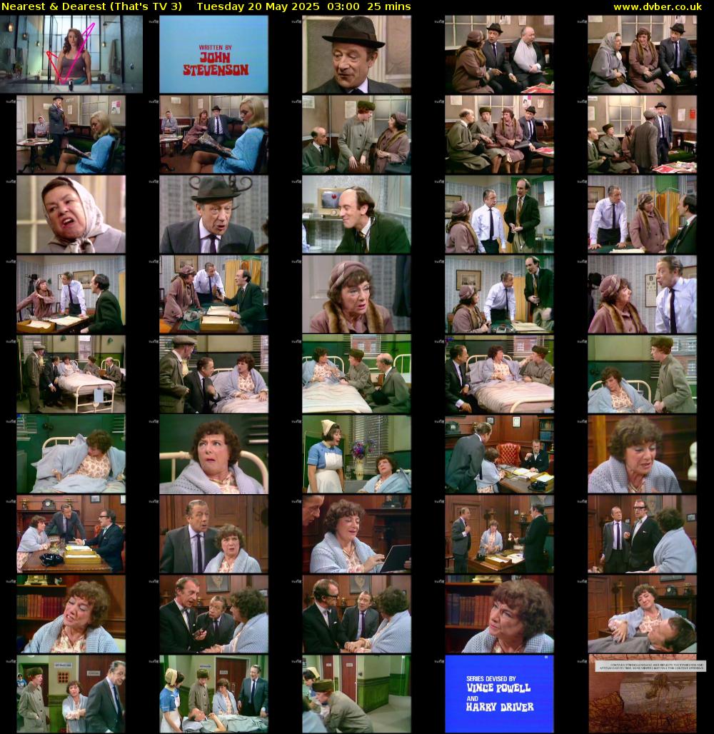 Nearest & Dearest (That's TV 3) Tuesday 20 May 2025 03:00 - 03:25