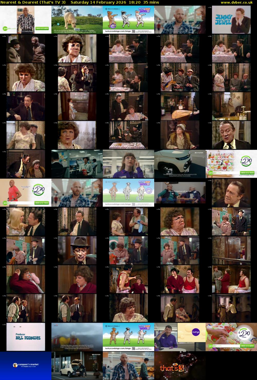 Nearest & Dearest (That's TV 3) Saturday 14 February 2026 18:20 - 18:55