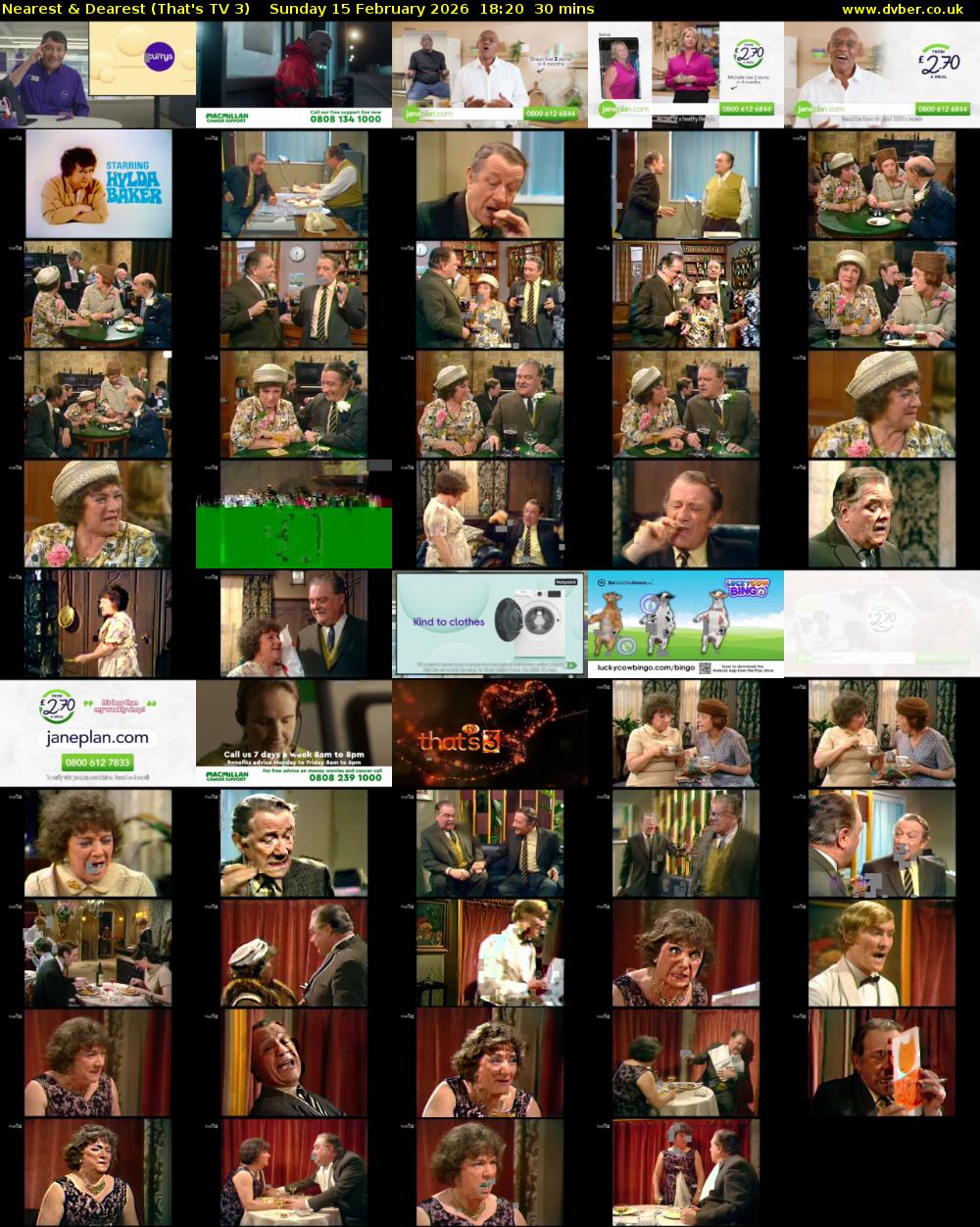 Nearest & Dearest (That's TV 3) Sunday 15 February 2026 18:20 - 18:50