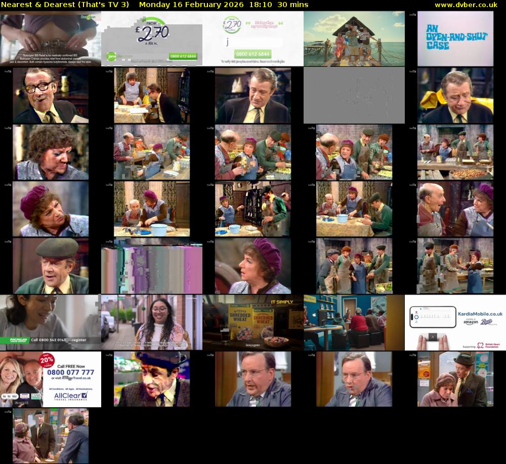 Nearest & Dearest (That's TV 3) Monday 16 February 2026 18:10 - 18:40