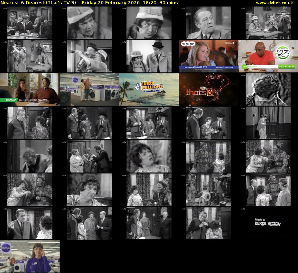 Nearest & Dearest (That's TV 3) Friday 20 February 2026 18:20 - 18:50