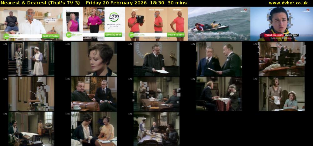 Nearest & Dearest (That's TV 3) Friday 20 February 2026 18:30 - 19:00