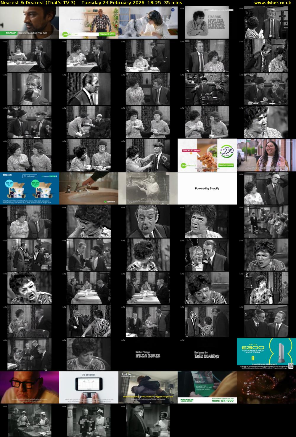 Nearest & Dearest (That's TV 3) Tuesday 24 February 2026 18:25 - 19:00