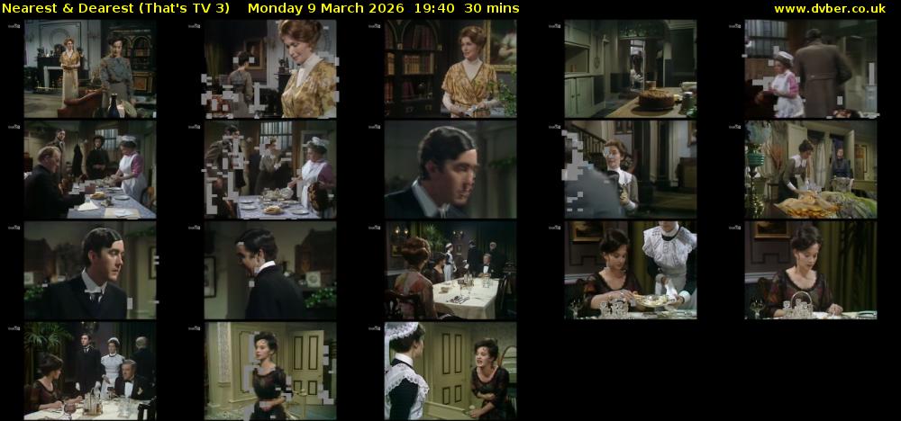 Nearest & Dearest (That's TV 3) Monday 9 March 2026 19:40 - 20:10