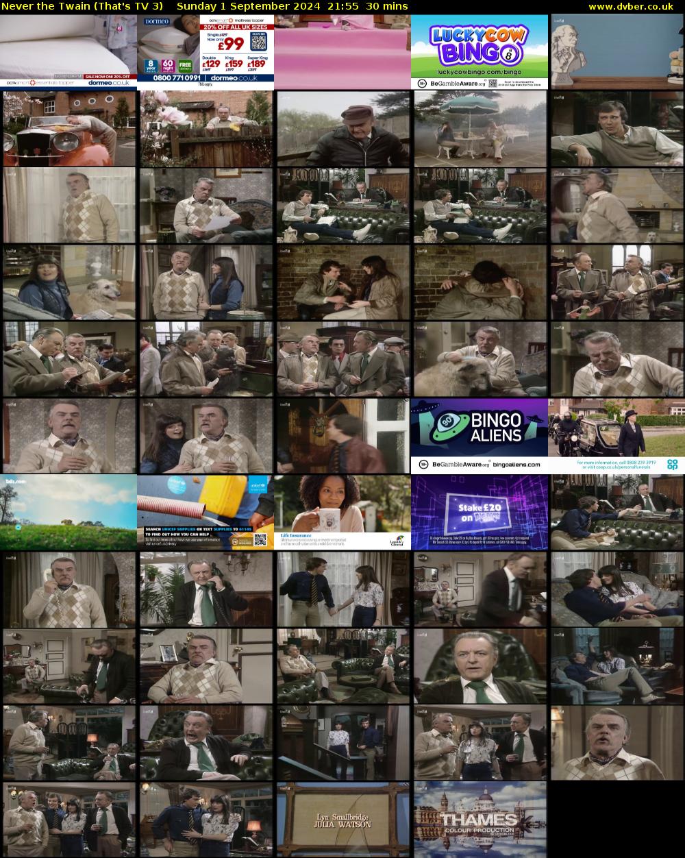 Never the Twain (That's TV 3) Sunday 1 September 2024 21:55 - 22:25