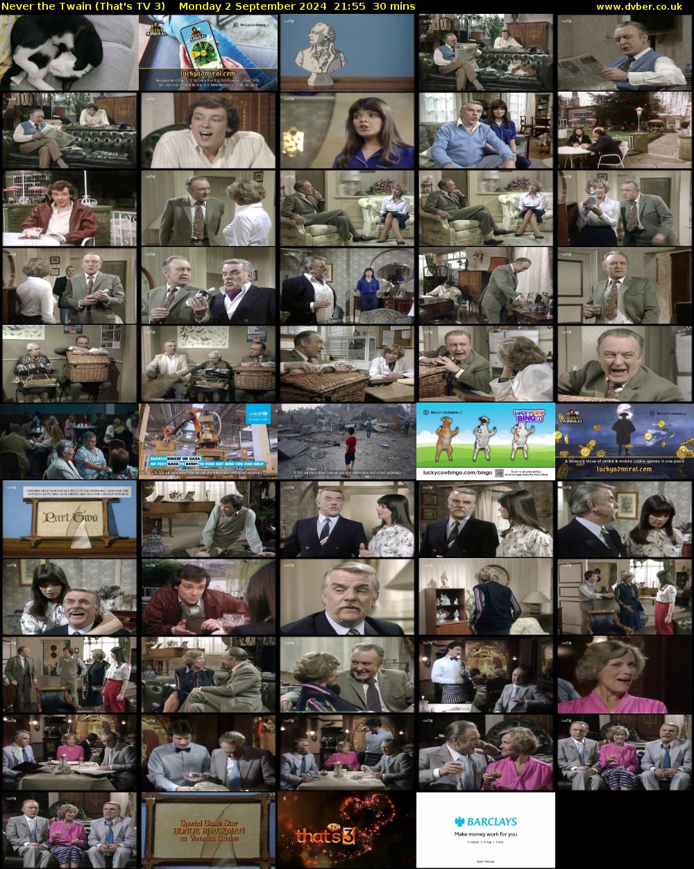 Never the Twain (That's TV 3) Monday 2 September 2024 21:55 - 22:25