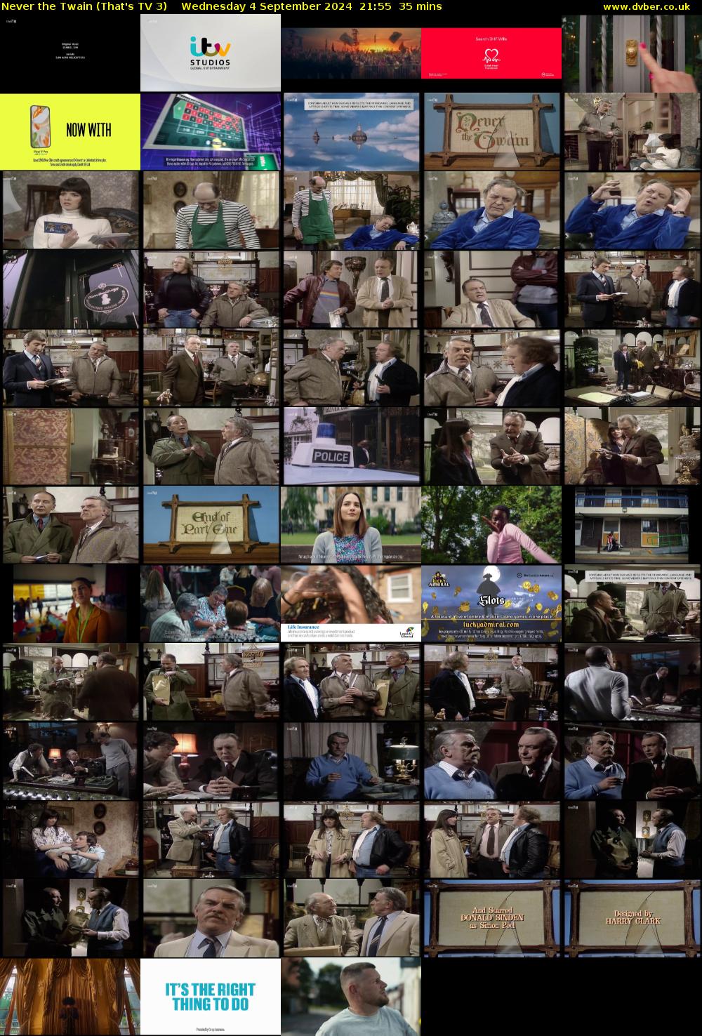 Never the Twain (That's TV 3) Wednesday 4 September 2024 21:55 - 22:30